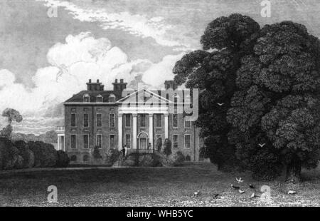 Harsley Lodge in Hampshire von Jones' Blick auf die Sitze der Adligen und Kollegen in England, Wales, Schottland und Irland, 1829. (Platte früherer Termin von J P Neale). . Stockfoto