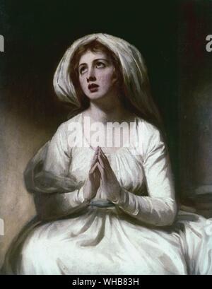 Lady Hamilton im Gebet, Gemälde von George Romney. 1782 - 86 Stockfoto