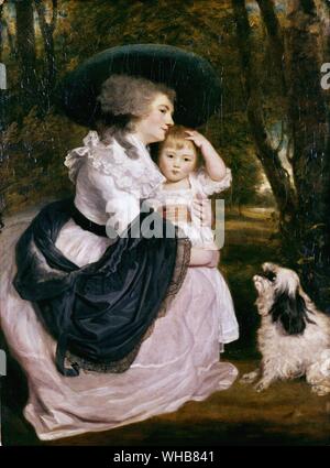 Lavinia Gräfin Spencer und ihr Sohn Viscount Althorp: Porträt von Sir Joshua Reynolds Stockfoto