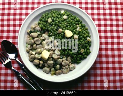 Gemüse Erbsen Bohnen. Stockfoto