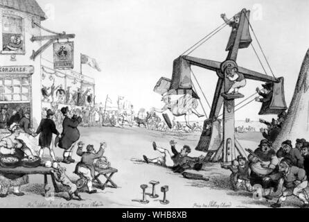 Sport eines Landes Fair - 5. Oktober 1810 herausgegeben von Thomas Tegg, Nr. 111 Cheapside, London, Preis eine farbige Schilling.. Stockfoto