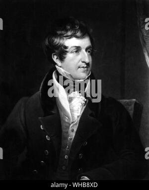 Sir John Cam Hobhouse, Bart., von Charles Turner nach James Lonsdale - Lithographie - das British Museum, London (Print) (J.R. Freeman). John Cam Hobhouse, 1. Baron Broughton, PC (27. Juni 1786 - vom 3. Juni 1869), als Sir John Cam Hobhouse, Bt von 1831 bis 1851 bekannt, war ein britischer Politiker und Memoirist. . Stockfoto
