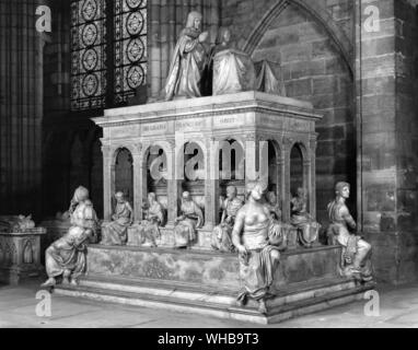 Das Grab von Ludwig XII. und Anne de Bretagne in Saint Denis Stockfoto
