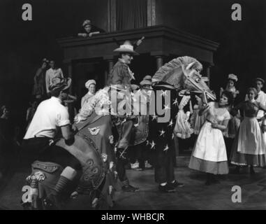 William Nadeln als Petruchio in "Der Widerspenstigen Zähmung". Stratford Ontario 1954 Stockfoto