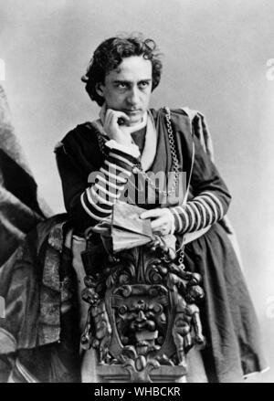 Edwin Booth als Hamlet Stockfoto