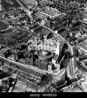 Luftaufnahme von der Universität von Leeds Stockfoto