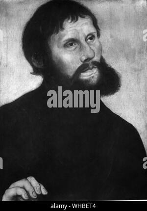 Martin Luther (1483-1546) von Lucas Cranach dem Älteren (?) oder jüngeren (?). Stockfoto