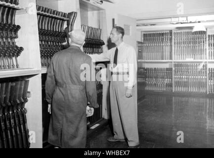 Gun Vault, FBI Academy, United States Marine Corps Base Quantico, Virginia. Stockfoto