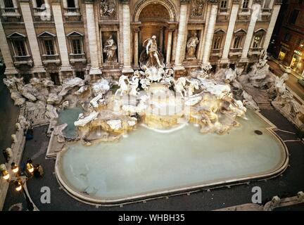 Luftaufnahme der Trevi-brunnen, Rom, Italien Stockfoto