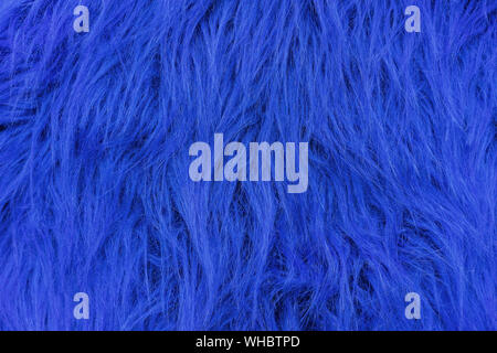 Textur des Blauen künstliches Pelzwerk. Pelz Hintergrund für Design und Dekoration. Stockfoto