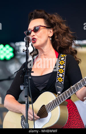 Rosie und die Niete durchführen an den Geschmack von Polonia Festival am Copernicus-Zentrum im Jefferson Park Nachbarschaft. Stockfoto