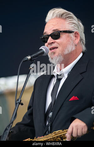 Rosie und die Niete durchführen an den Geschmack von Polonia Festival am Copernicus-Zentrum im Jefferson Park Nachbarschaft. Stockfoto