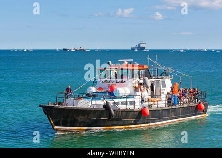 Freiheit Lass das Boot Fahrten während des Festivals, Bournemouth Bournemouth, Dorset UK im August Stockfoto