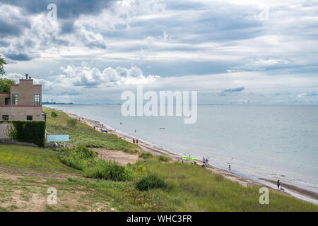 Lake Michigan Shoreline in Beverly Ufer Indiana Dunes Stockfoto