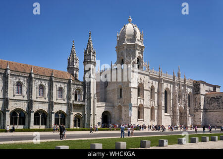 Jerónimos Kloster außen Belem Lissabon Stockfoto