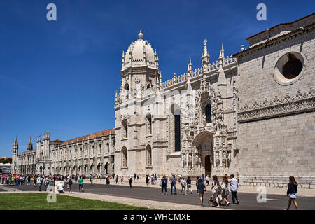 Jerónimos Kloster außen Belem Lissabon Stockfoto