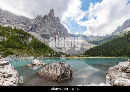 Sorapis See - Cortina D'Ampezzo - Italien Stockfoto