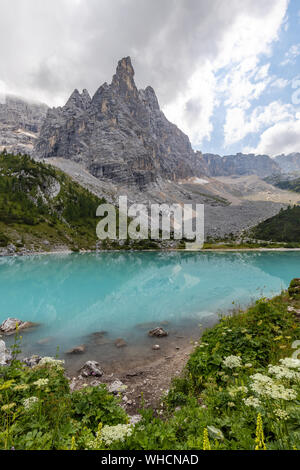 Sorapis See - Cortina D'Ampezzo - Italien Stockfoto