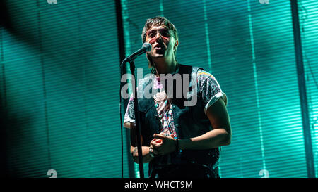 Julian Casablancas - Frontmann der Anschläge Schlagzeile Electric Picnic Festival in Stradbally, County Laois, Irland am Samstag, den 31. August 2019 Stockfoto