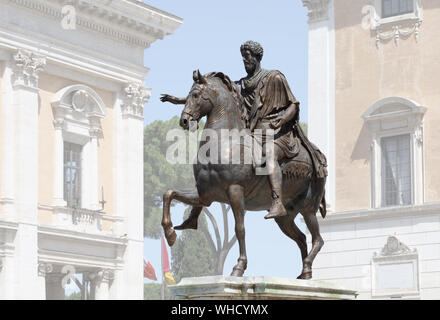 Marcus Aurelius Statue auf dem Kapitol in Rom, Italien Stockfoto