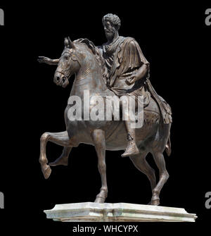 Marcus Aurelius Statue in CapitolineSquare (Rom, Italien) Stockfoto