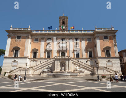 Gemeinde Rom (Palazzo Senatorenpalast) auf dem Kapitol Square, Rom, Italien Stockfoto