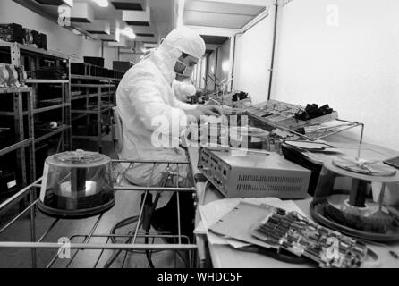 Olivetti in Ivrea (Italien), der Herstellung von Personal Computern (Jahr 1984) Stockfoto