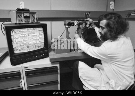 Olivetti in Ivrea (Italien), der Herstellung von Personal Computern (Jahr 1984) Stockfoto