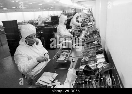 Olivetti in Ivrea (Italien), der Herstellung von Personal Computern (Jahr 1984) Stockfoto