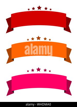 Bunte Farbband leer - Banner Banner Vorlage mit Copyspace. Farbbänder eingestellt. Stock Vektor