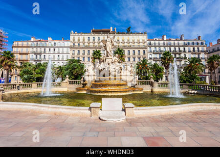 Platz der Freiheit oder Place de la Liberte im Zentrum von Toulon City in Frankreich Stockfoto