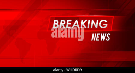 Abstrakt Rot Breaking News Hintergrund Vorlage Stockfoto