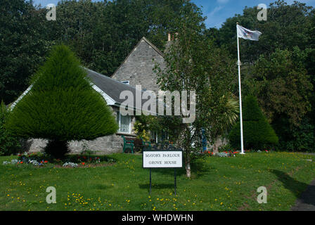 Die Bürgermeister Salon- und Tagungsraum im Grove House, Grove Park, Weston-Super-Mare, Somerset, England Großbritannien Stockfoto