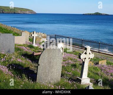 St Hywyn's Kirche, Aberdaron, North Wales Stockfoto