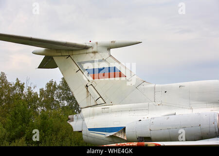 Elemente der alten militärischen Ebene schließen. Stockfoto