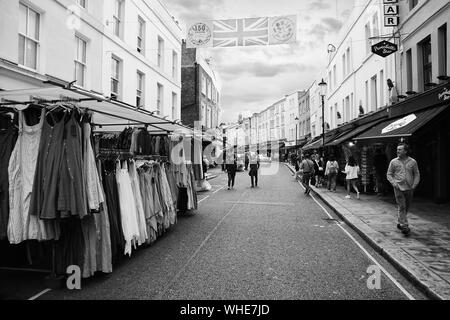 Straße Markt an der Portobello Road, Notting Hill Stockfoto