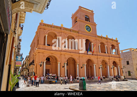 Der Palazzo VII Aprile, Marsala, Provinz Trapani, Sizilien, Italien. Stockfoto