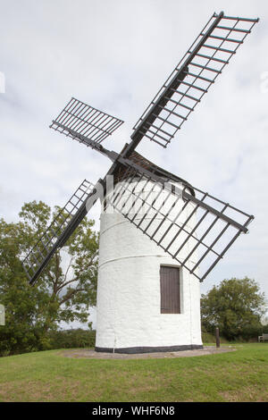 Ashton Windmühle in Chapel Allerton, Somerset, England - 18. Jahrhundert Mühle Stockfoto