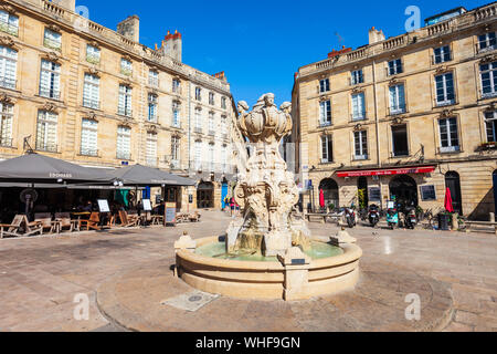 BORDEAUX, Frankreich - 17. SEPTEMBER 2018: Parliament Square im Zentrum von Bordeaux in Frankreich Stockfoto