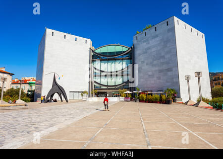 Nizza, Frankreich - 27 SEPTEMBER 2018: Museum für Moderne und Zeitgenössische Kunst oder MAMAC in Nizza, Frankreich Stockfoto