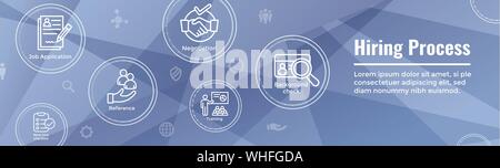 Die Einstellung von Verfahren Icon Set und Web header Banner Stock Vektor