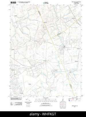 USGS TOPO Karte New-Jersey NJ neue Ägypten 20110412 TM Wiederherstellung Stockfoto