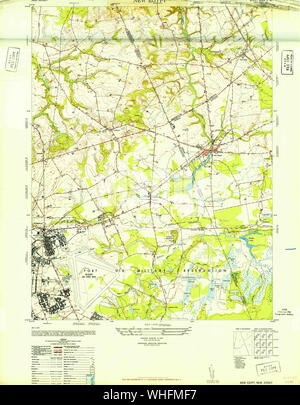 USGS TOPO Karte New-Jersey NJ neue Ägypten 254618 1948 24000 Wiederherstellung Stockfoto