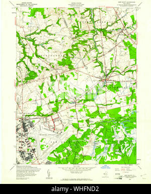 USGS TOPO Karte New-Jersey NJ neue Ägypten 254619 1957 24000 Wiederherstellung Stockfoto