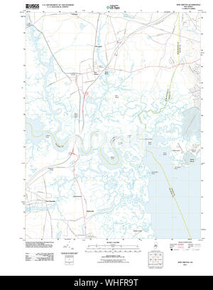 USGS TOPO Karte New-Jersey NJ neue Gretna 20110426 TM Wiederherstellung Stockfoto