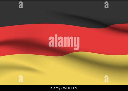 World Flags. Land Nationalflagge Hintergrund. Deutschland. Vector Illustration Stock Vektor