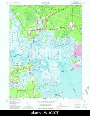 USGS TOPO Karte New-Jersey NJ neue Gretna 254631 1951 24000 Wiederherstellung Stockfoto