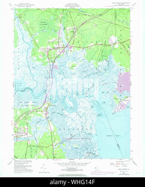 USGS TOPO Karte New-Jersey NJ neue Gretna 254632 1951 24000 Wiederherstellung Stockfoto