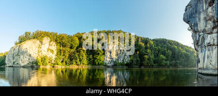 Der Donaudurchbruch bei Weltenburg Kelheim in Bayern Deutschland Stockfoto