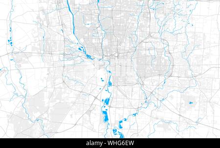 Reich detaillierte Vektor Lageplan von Columbus, Ohio, USA. Karte Vorlage für Wohnkultur. Stock Vektor
